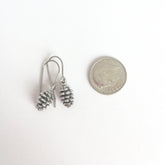 Pine Cone Earrings ,Gold finish - abigailheche